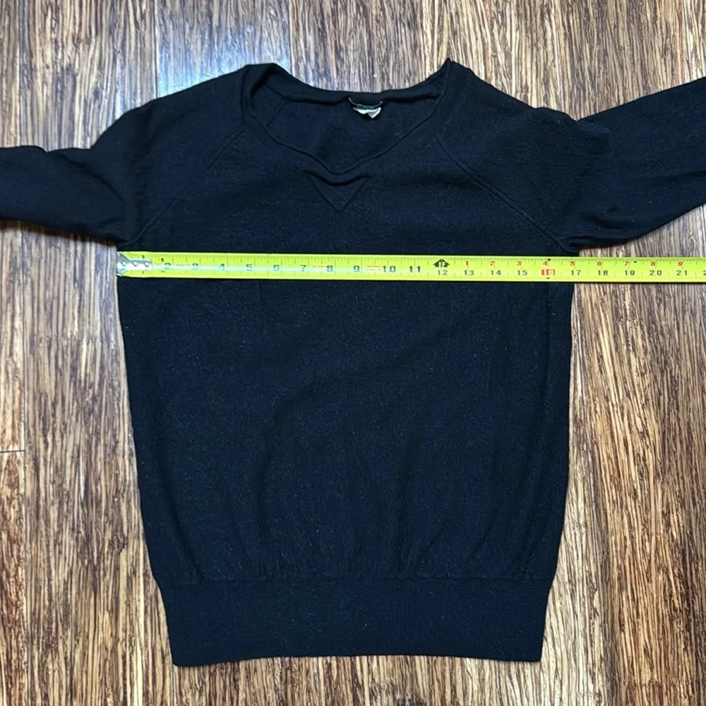 J. Crew black merino wool scoop neck long sleeve sweater size large